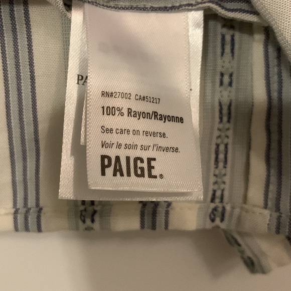 PAIGE Provence Short-Sleeve Blouse Size XS - Picture 6 of 6